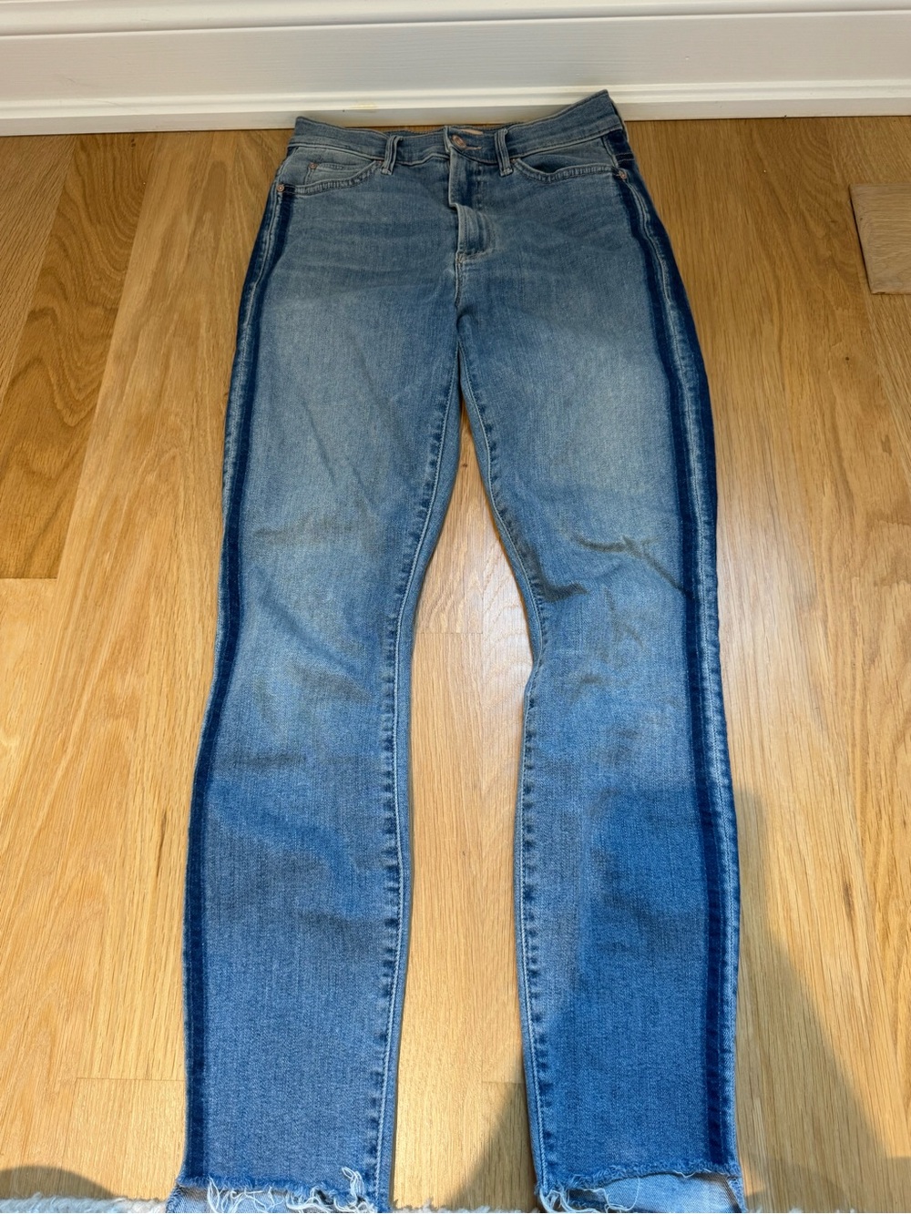 Women’s Blue Two-Tone Mother Jeans